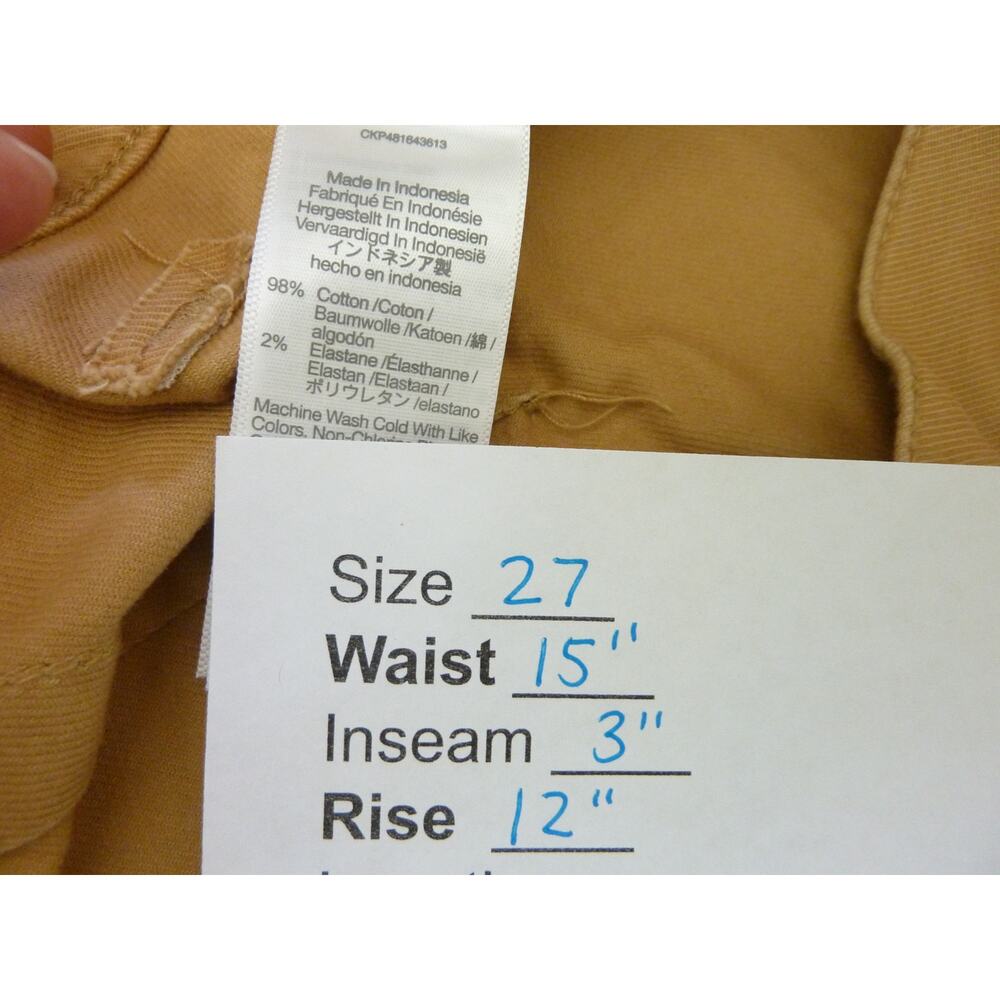 NWT Madewell The Perfect Vintage Fatigue Short Straw Brown Khaki 27 - Picture 6 of 6